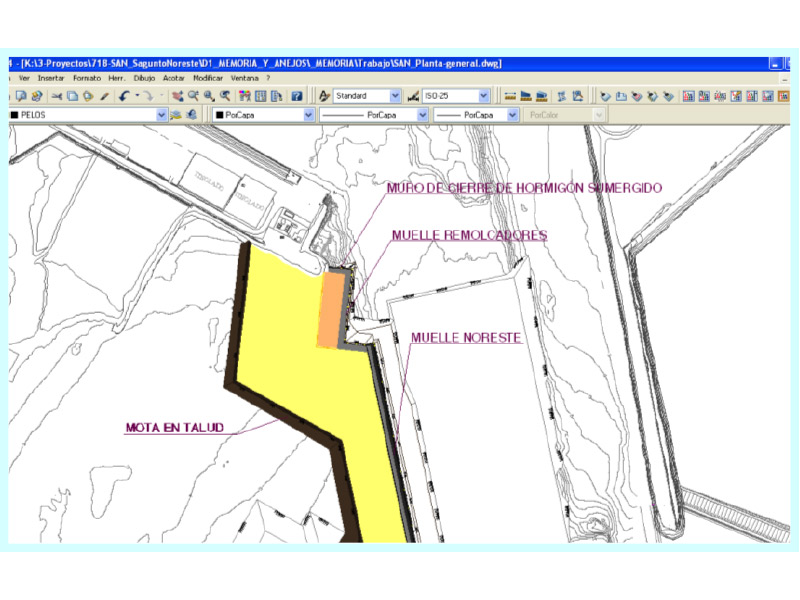PROYECTO VARIANTE DE LICITACIÓN DE MUELLE NORESTE DE LA AMPLIACIÓN DEL PUERTO DE SAGUNTO. VALENCIA( ESPAÑA) 5 muelles 47