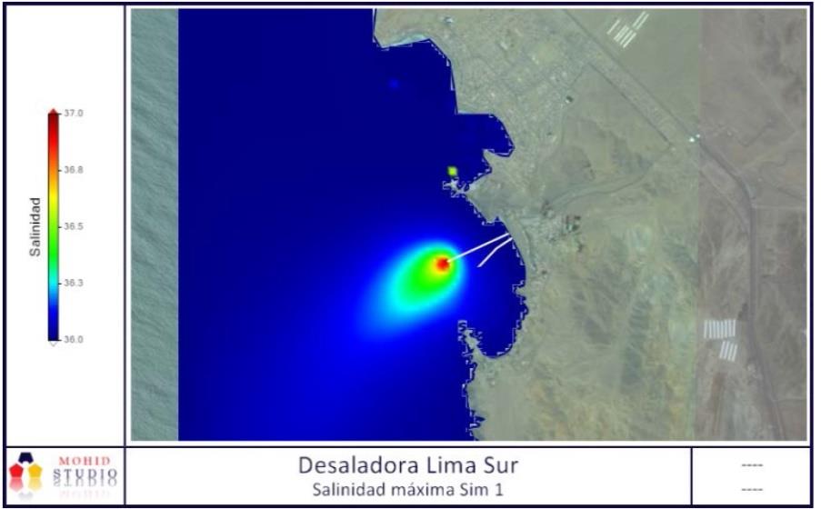 CURRENT AND BRINE DISPERSION STUDY OF THE EFFLUENTS FROM THE LIMA SUR PLANT 4 pladechi2